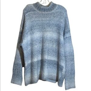 Chaps Ombré Blue Sweater. Drop shoulder, oversized. Size XXL- Gently Used